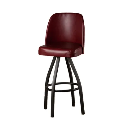 Wine Bucket Seat Barstool w/Black Frame