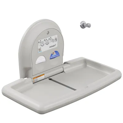 Baby Changing Station White and Stainless