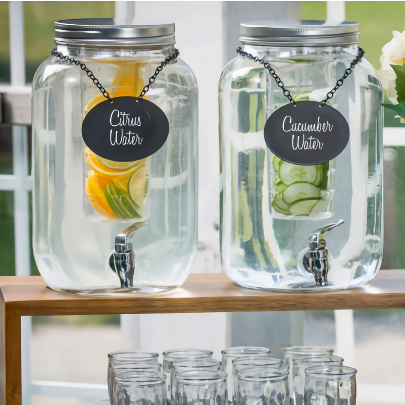 Tablecraft BDG3000 2 gal Mason Jar Cold Beverage Dispenser